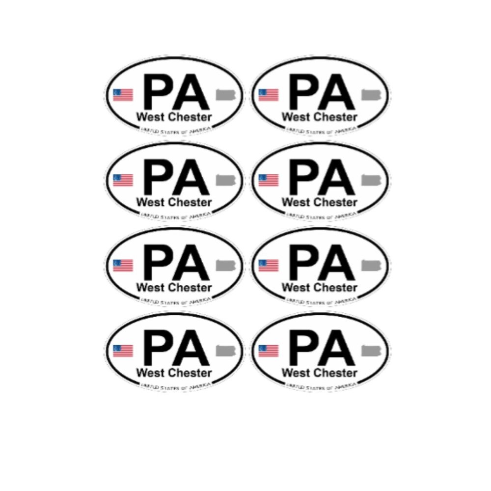 WEST CHESTER PENNSYLVANIA LAMINATED VINYL STICKERS #29